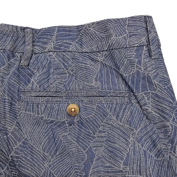 Bonobos Pants Mens Size 33 x 30 Slim Fit Blue Tropical Leaf Print Limited - Picture 8 of 16